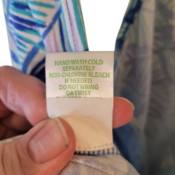 Lilly Pulitzer Paulina Blue Bennett Let's Mango jumpsuit- S.            J90 - Picture 10 of 11